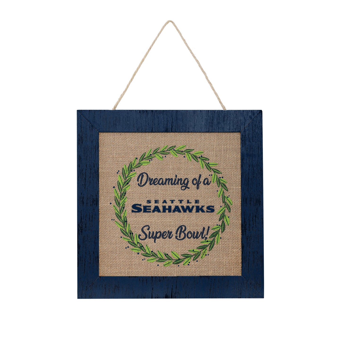 FOCO Seattle Seahawks 12'' Double-Sided Burlap Sign