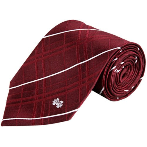 Mississippi State Bulldogs Maroon Oxford Woven Silk Tie