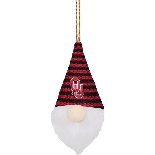 FOCO Oklahoma Sooners Plush Striped Hat Gnome Ornament