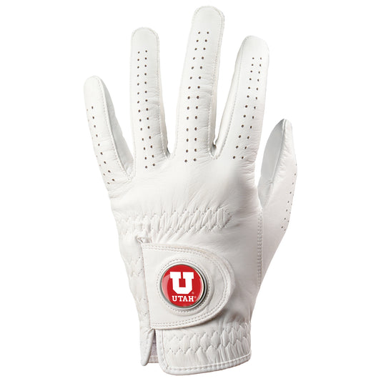 Men's White Utah Utes Golf Glove