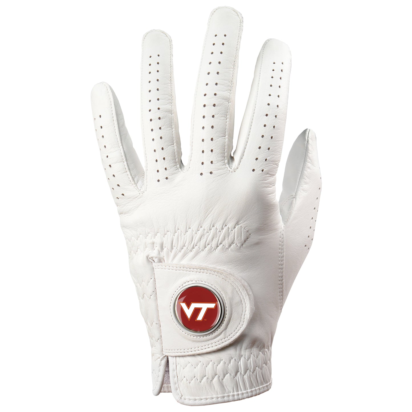 Men's White Virginia Tech Hokies Golf Glove