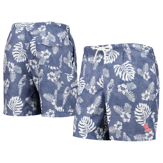 Men's Tommy Bahama Navy Ole Miss Rebels Naples Parrot in Paradise Swim Shorts