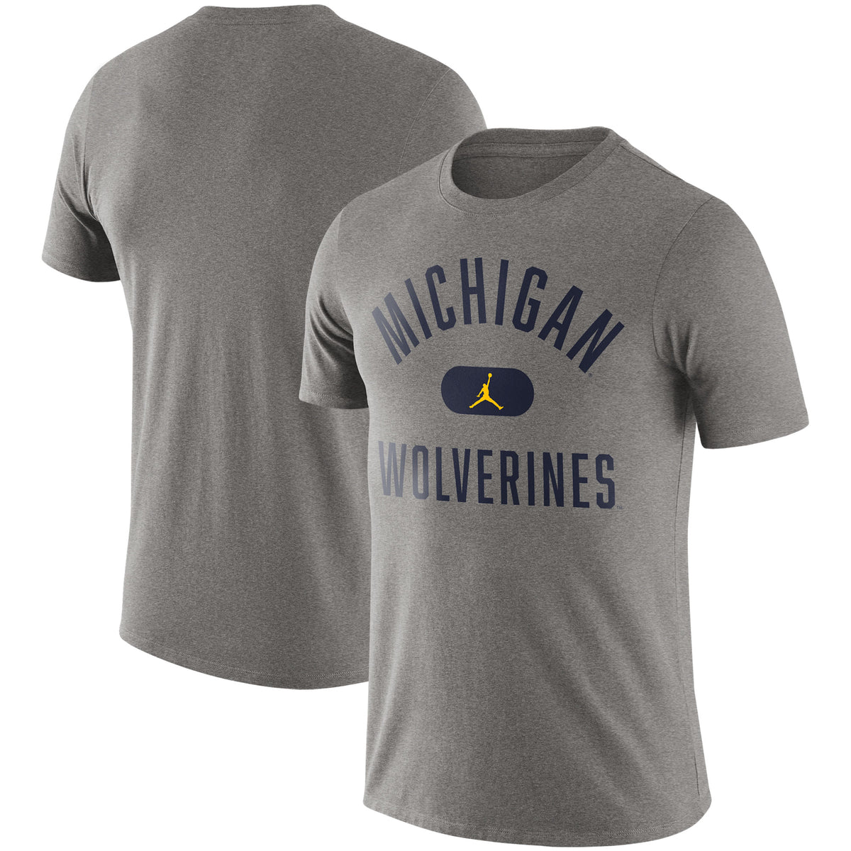Men's Jordan Brand Heathered Gray Michigan Wolverines Team Arch T-Shirt