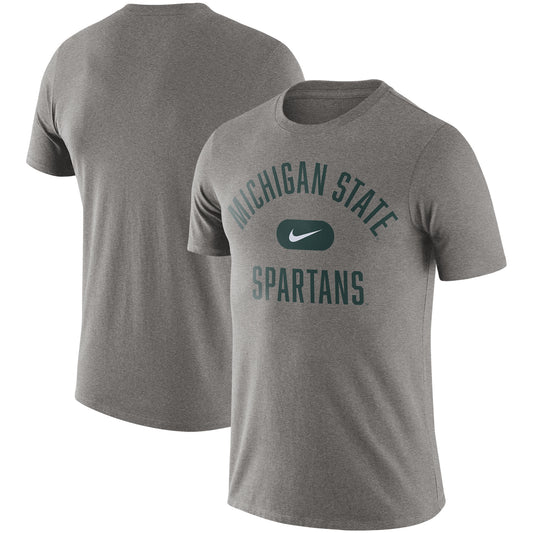 Men's Nike Heathered Gray Michigan State Spartans Team Arch T-Shirt