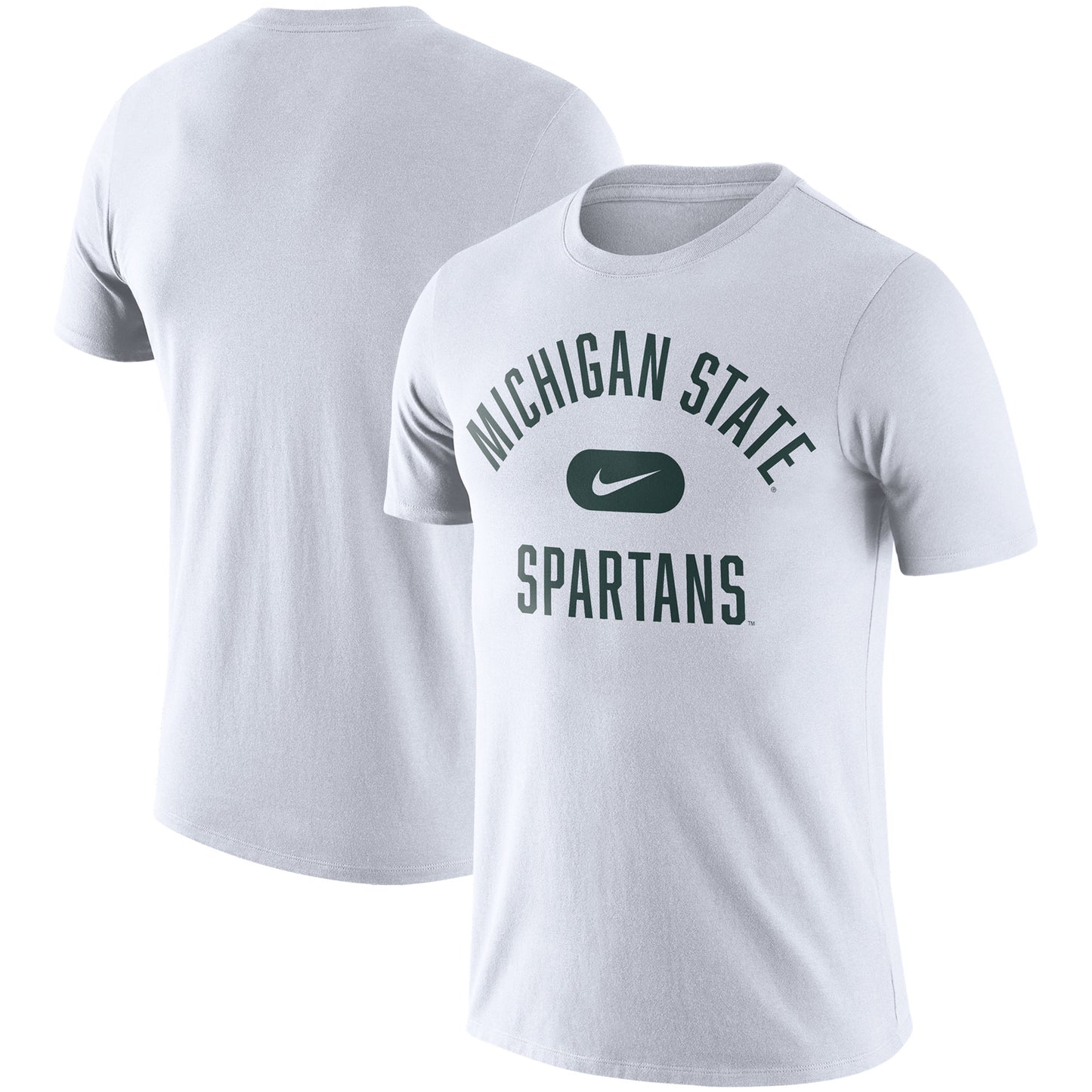 Men's Nike White Michigan State Spartans Team Arch T-Shirt