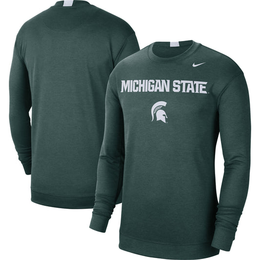 Men's Nike Green Michigan State Spartans 2021/22 Basketball Team Spotlight Performance Long Sleeve T-Shirt