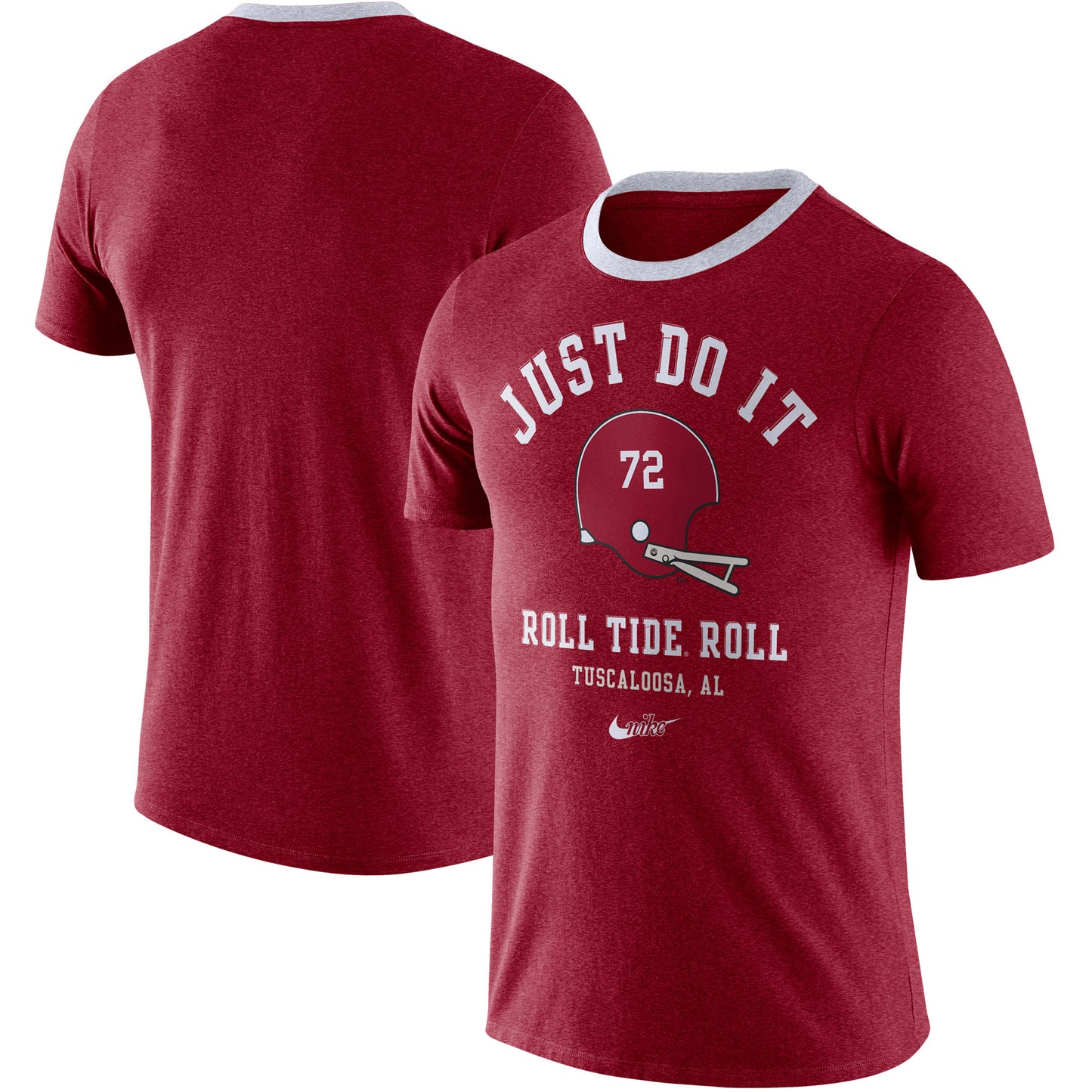 Men's Nike Crimson Alabama Crimson Tide Vault Helmet Team Tri-Blend T-Shirt