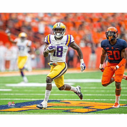 Tre'Davious White LSU Tigers Unsigned White Jersey Returning Punt for Touchdown Photograph