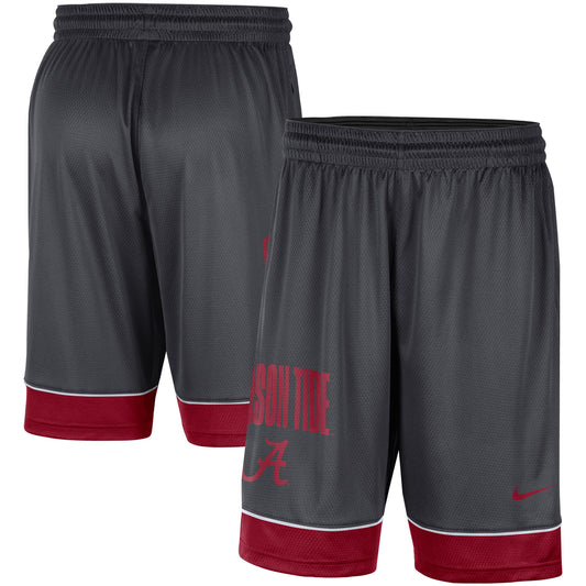 Men's Nike Charcoal/Crimson Alabama Crimson Tide Fast Break Performance Shorts