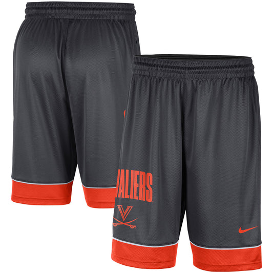 Men's Nike Charcoal/Orange Virginia Cavaliers Fast Break Shorts