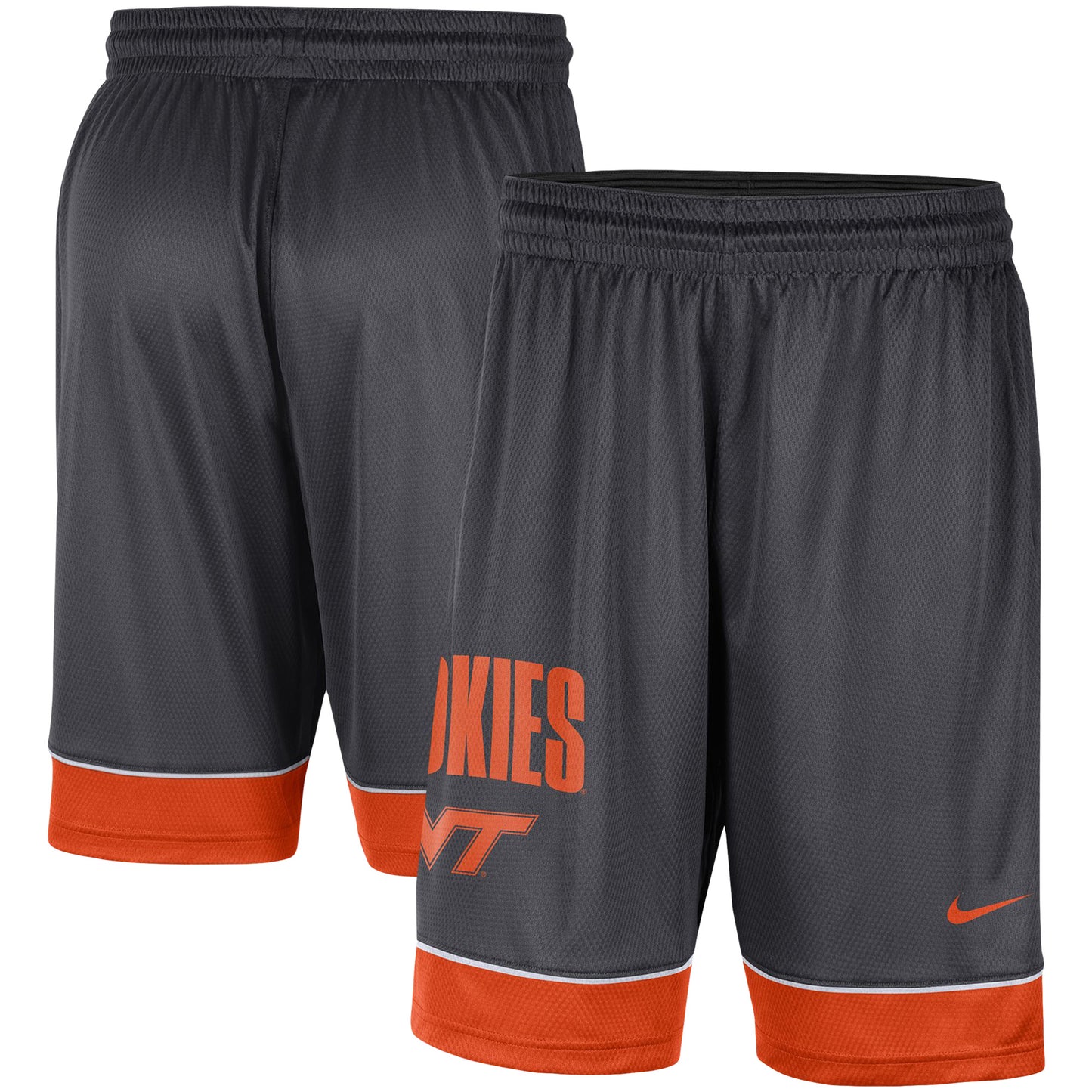 Men's Nike Charcoal/Orange Virginia Tech Hokies Fast Break Shorts