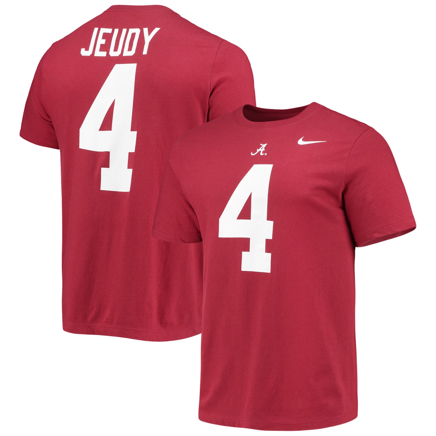 Men's Nike Jerry Jeudy Crimson Alabama Crimson Tide Alumni Name & Number T-Shirt