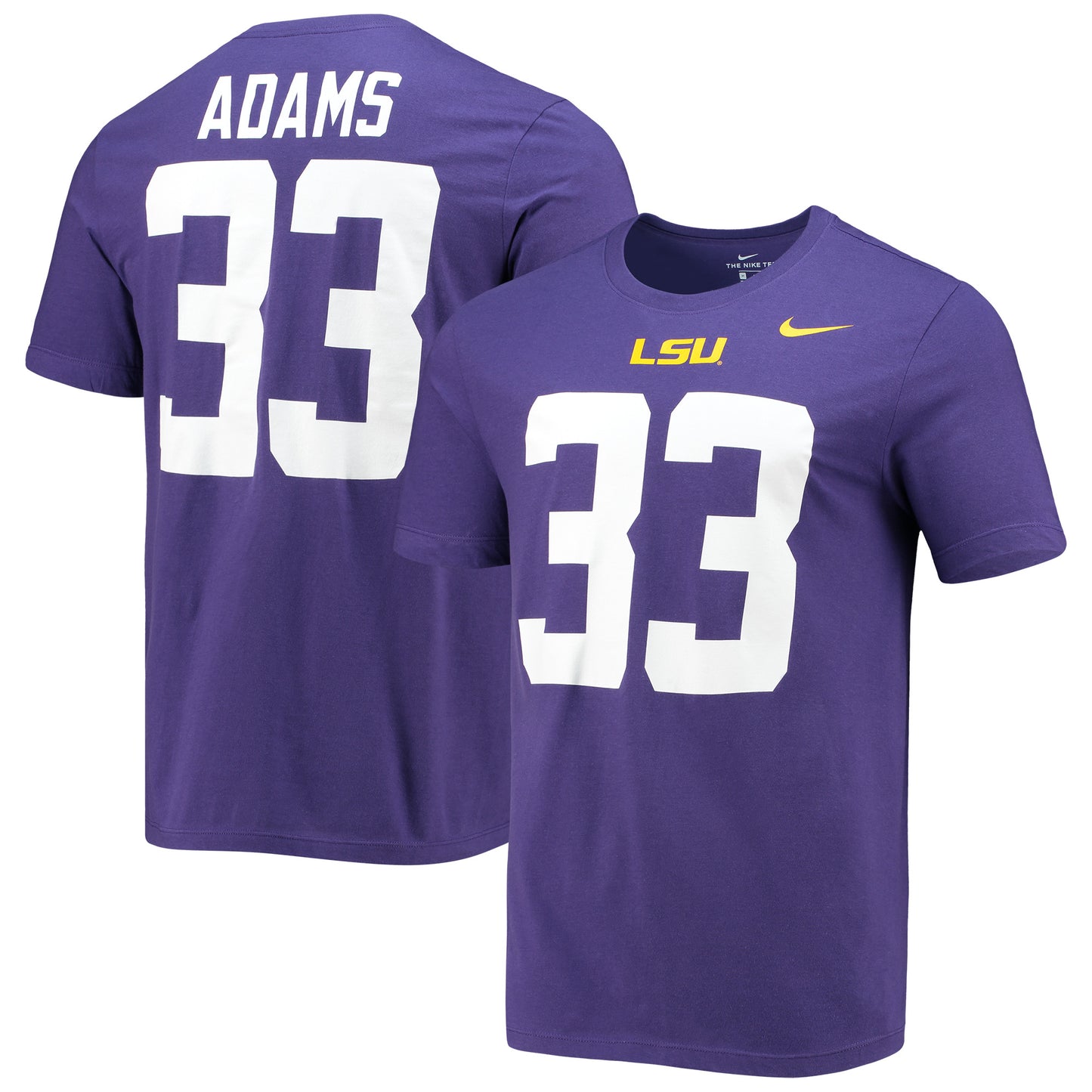 Men's Nike Jamal Adams Purple LSU Tigers Alumni Name & Number T-Shirt