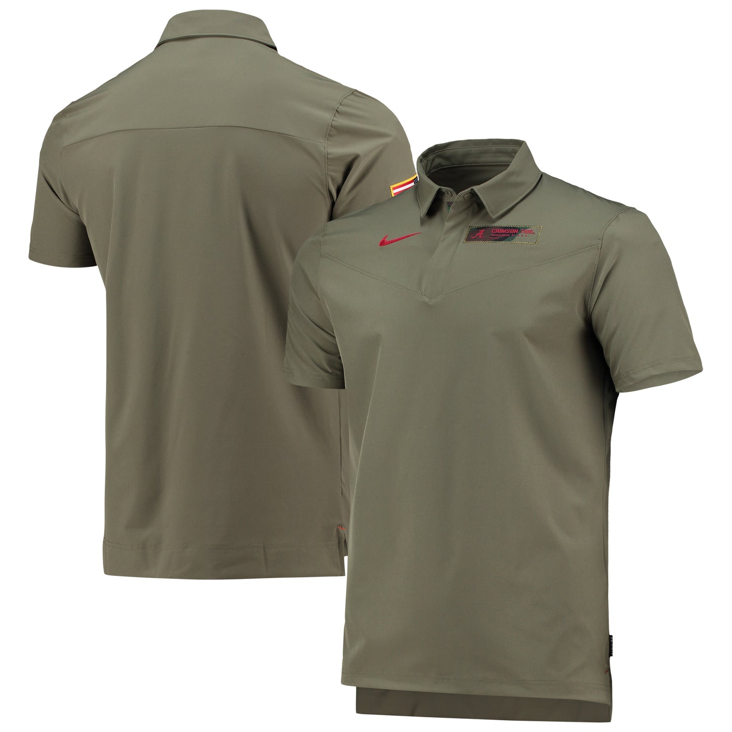 Men's Nike Olive Alabama Crimson Tide UV Collegiate Performance Polo