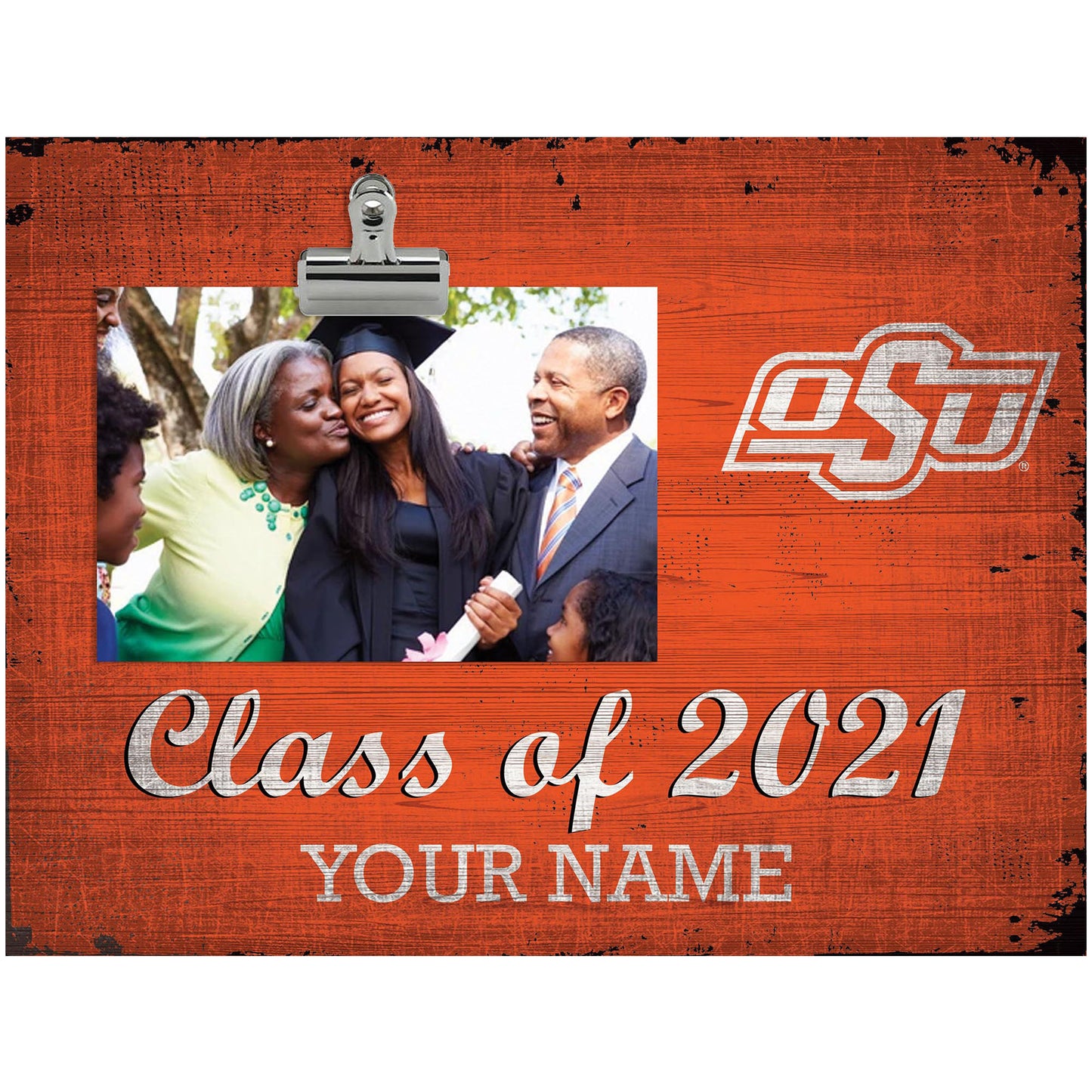 Oklahoma State Cowboys 10.5'' x 8'' Class of 2021 Personalized Clip Frame