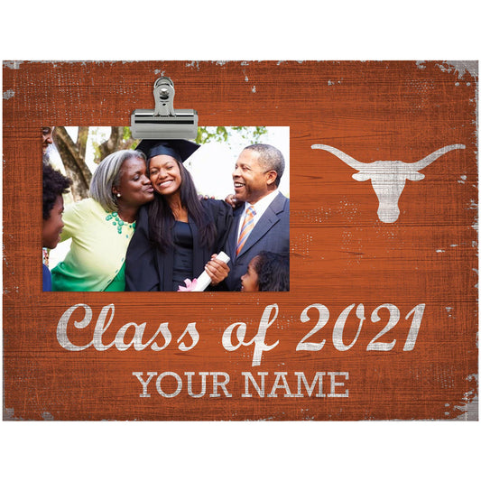 Texas Longhorns 10.5'' x 8'' Class of 2021 Personalized Clip Frame