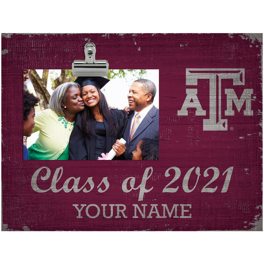 Texas A&M Aggies 10.5'' x 8'' Class of 2021 Personalized Clip Frame