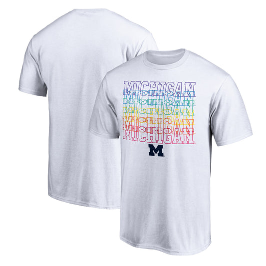 Men's White Michigan Wolverines City Pride T-Shirt