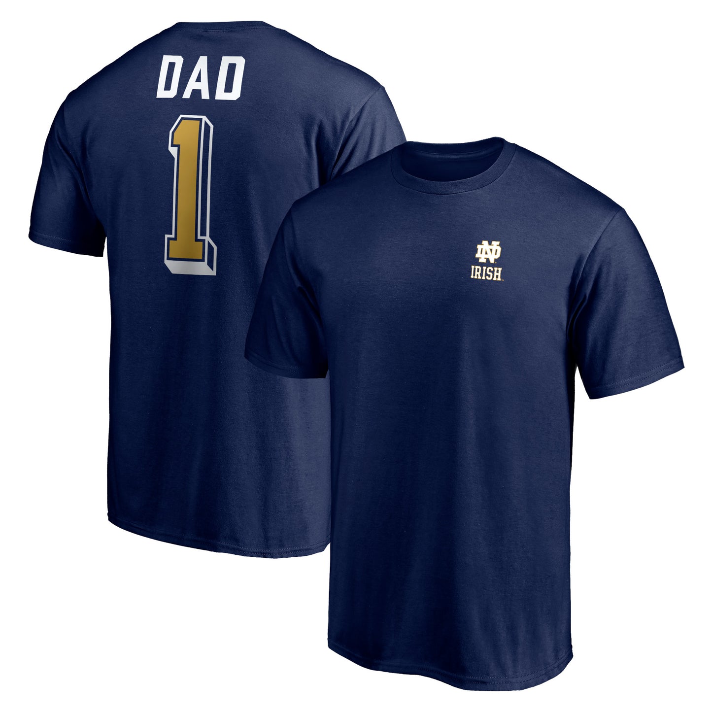 Men's Navy Notre Dame Fighting Irish Number One Dad T-Shirt