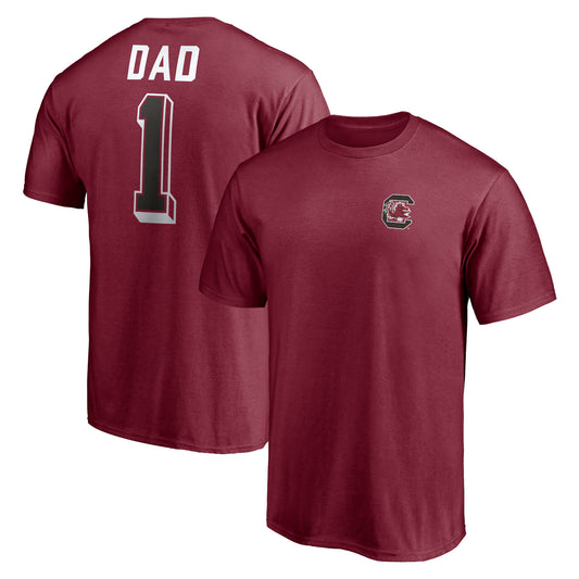 Men's Garnet South Carolina Gamecocks Number One Dad T-Shirt