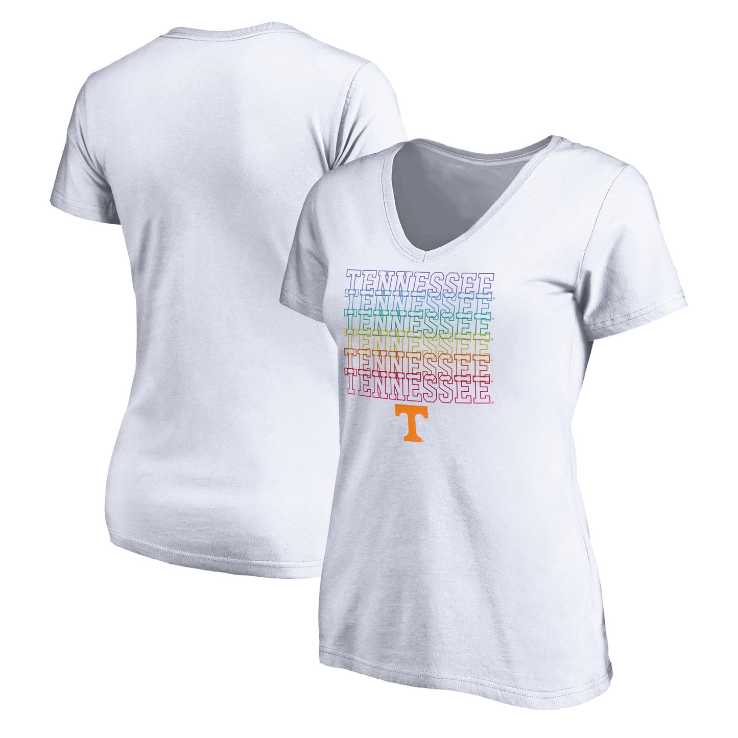 Women's White Tennessee Volunteers City Pride V-Neck T-Shirt