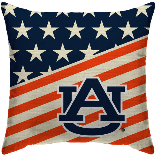 Auburn Tigers 18'' x 18'' Team Americana Decorative Throw Pillow