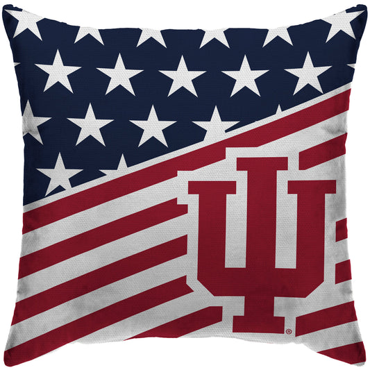 Indiana Hoosiers 18'' x 18'' Team Americana Decorative Throw Pillow