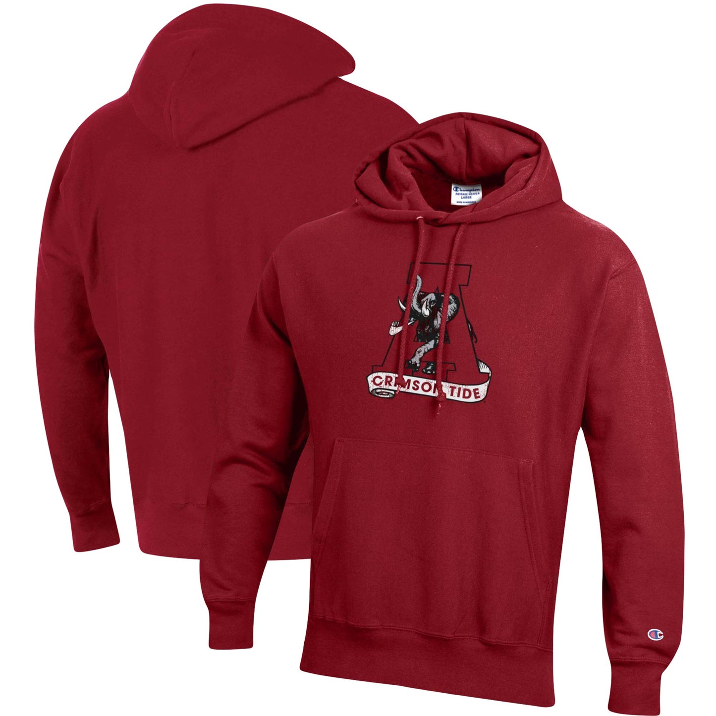 Men's Champion Crimson Alabama Crimson Tide Vault Logo Reverse Weave Pullover Hoodie