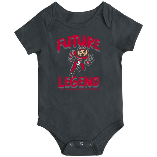 Newborn & Infant Colosseum Black Ohio State Buckeyes Core Bodysuit