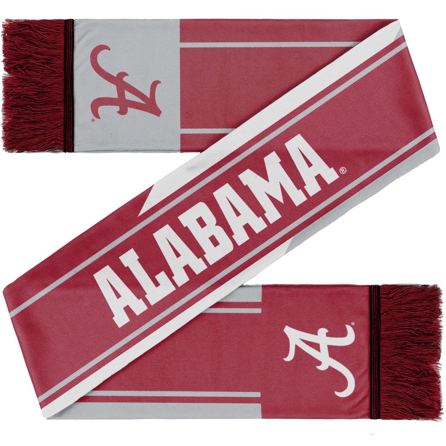 FOCO Alabama Crimson Tide Color Wave Wordmark Scarf