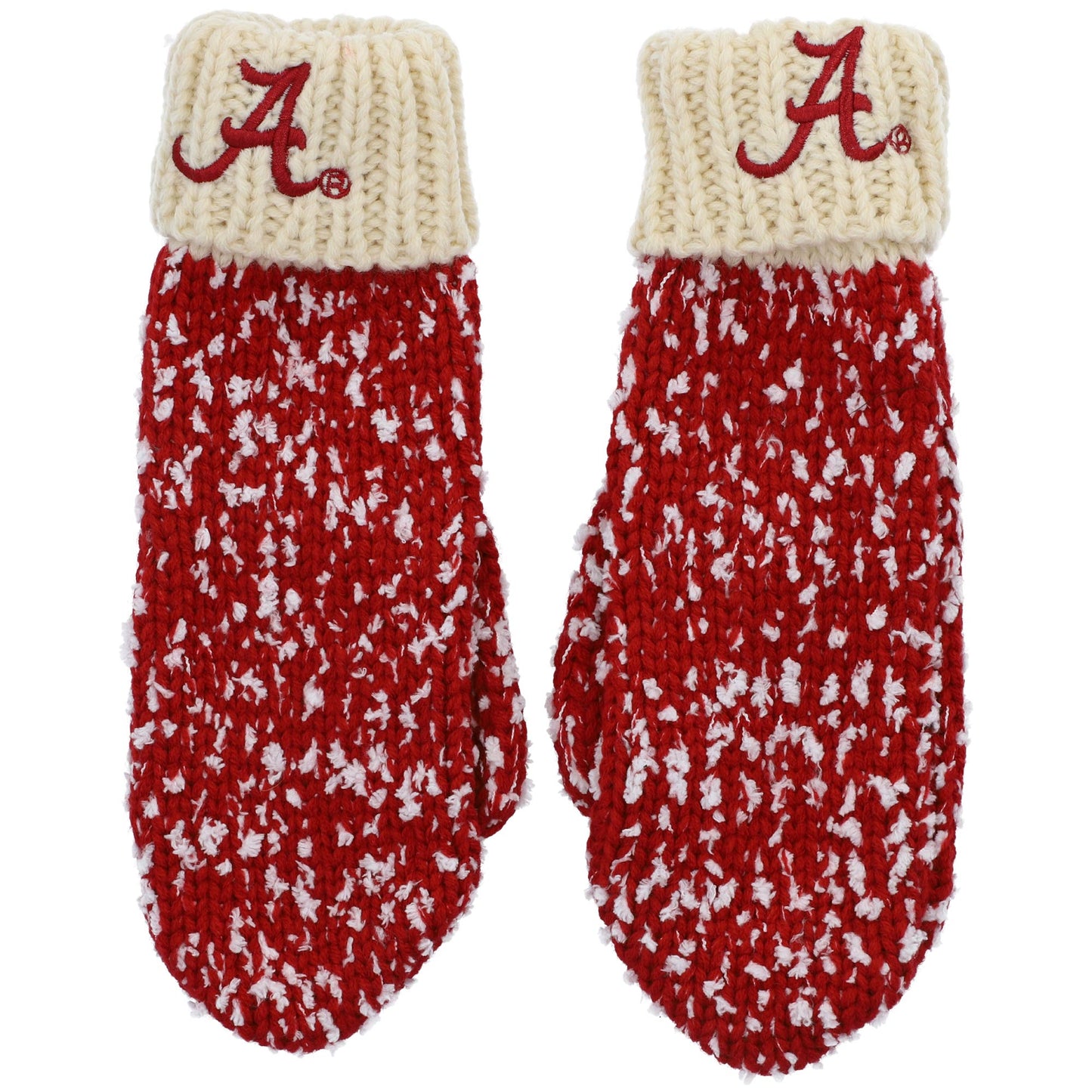 FOCO Crimson Alabama Crimson Tide Confetti Cream Mittens