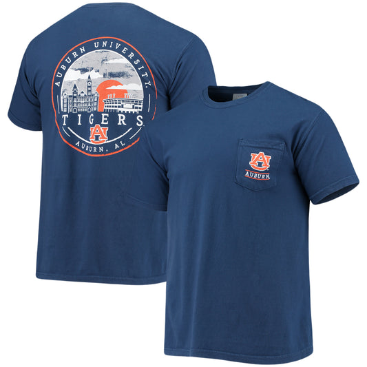 Men's Navy Auburn Tigers Circle Campus Scene T-Shirt