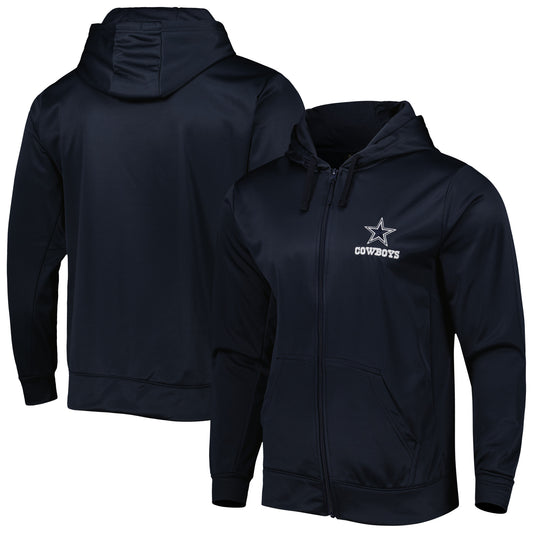 Men's Dunbrooke Navy/Gray Dallas Cowboys Apprentice Full-Zip Hoodie