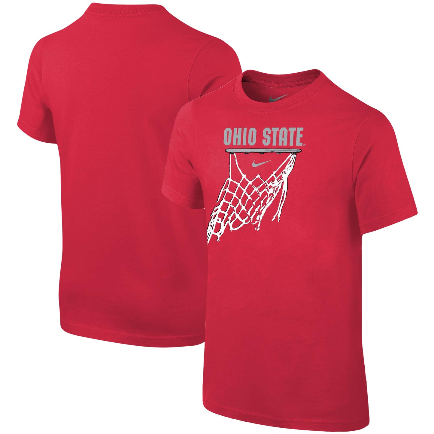 Youth Nike Scarlet Ohio State Buckeyes Basketball Net T-Shirt