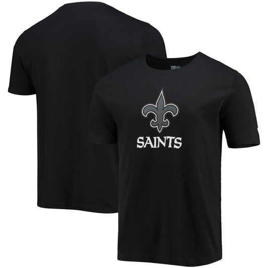 Men's New Era Black New Orleans Saints Team Logo T-Shirt