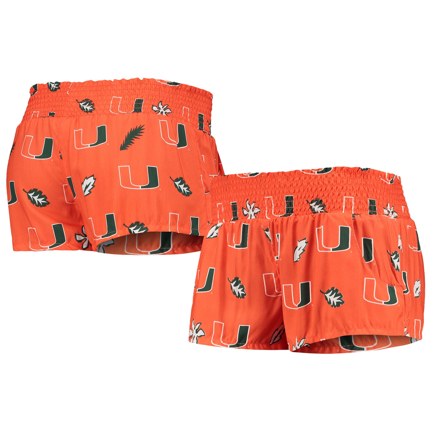 Women's Wes & Willy Orange Miami Hurricanes Beach Shorts