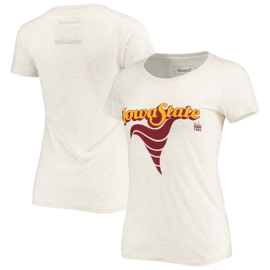 Women's Homefield Ash Iowa State Cyclones Vintage Tri-Blend T-Shirt