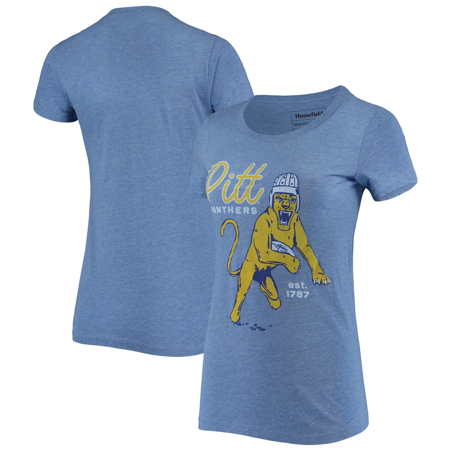 Women's Homefield Heathered Royal Pitt Panthers Vintage Est. 1787 Tri-Blend T-Shirt