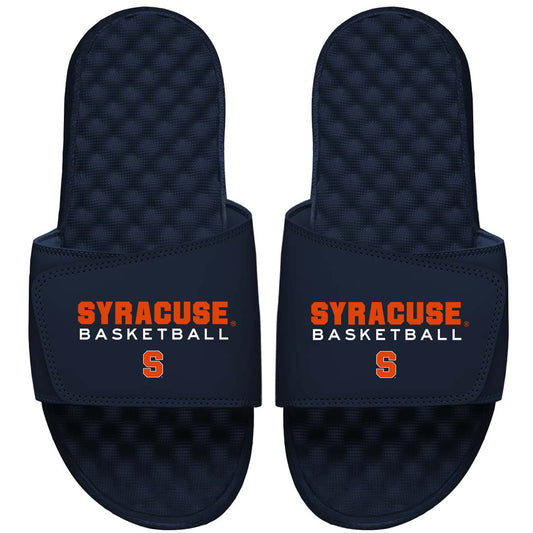 Men's ISlide Navy Syracuse Orange Basketball Wordmark Slide Sandals