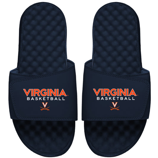 Men's ISlide Navy Virginia Cavaliers Basketball Wordmark Slide Sandals