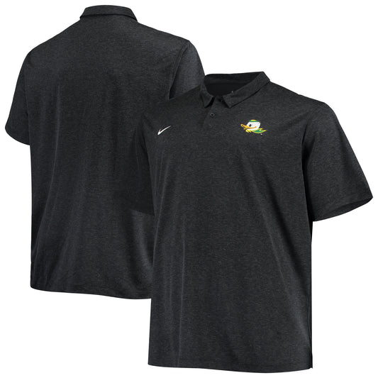 Men's Nike Heathered Black Oregon Ducks Big & Tall Performance Polo