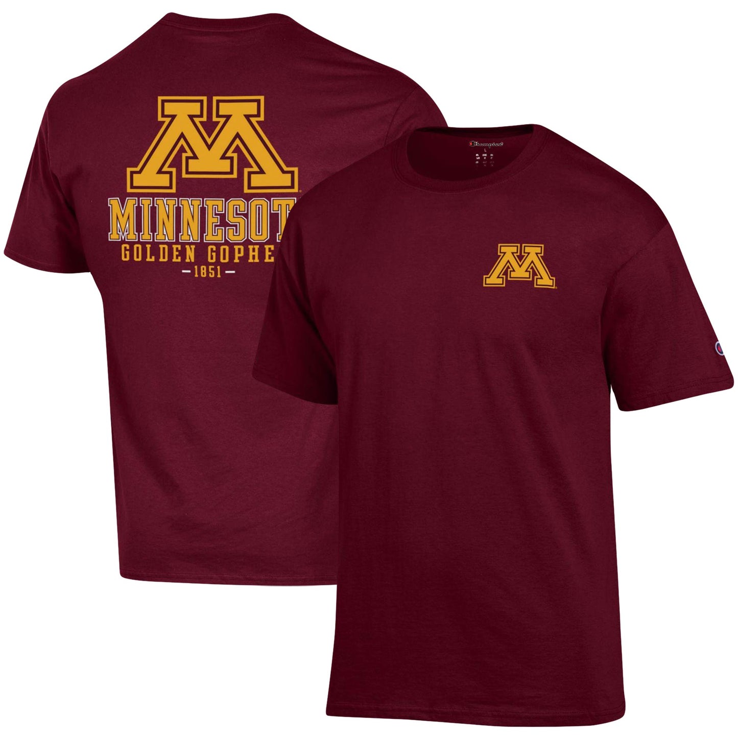 Men's Champion Maroon Minnesota Golden Gophers Stack 2-Hit T-Shirt