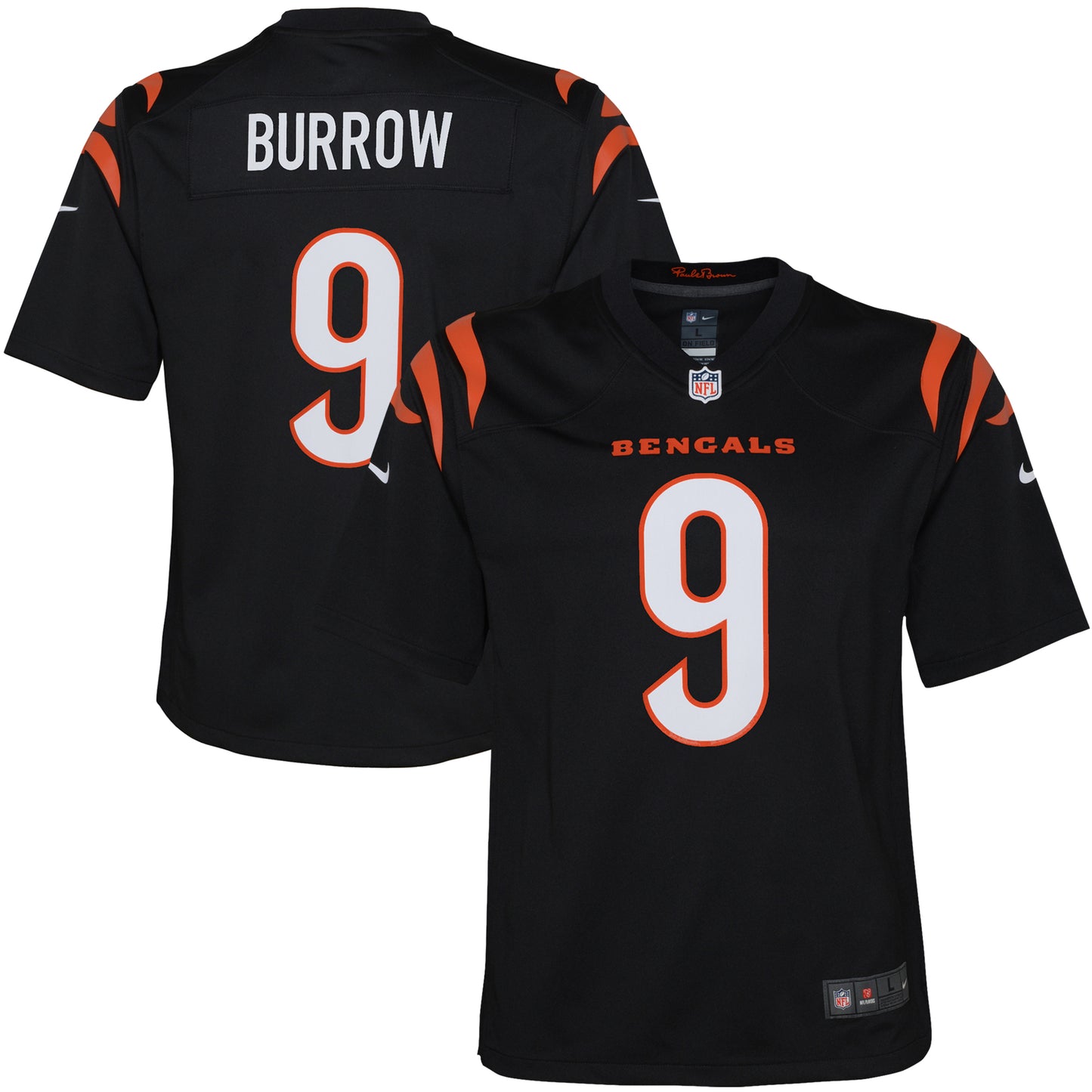 Youth Nike Joe Burrow Black Cincinnati Bengals Game Jersey