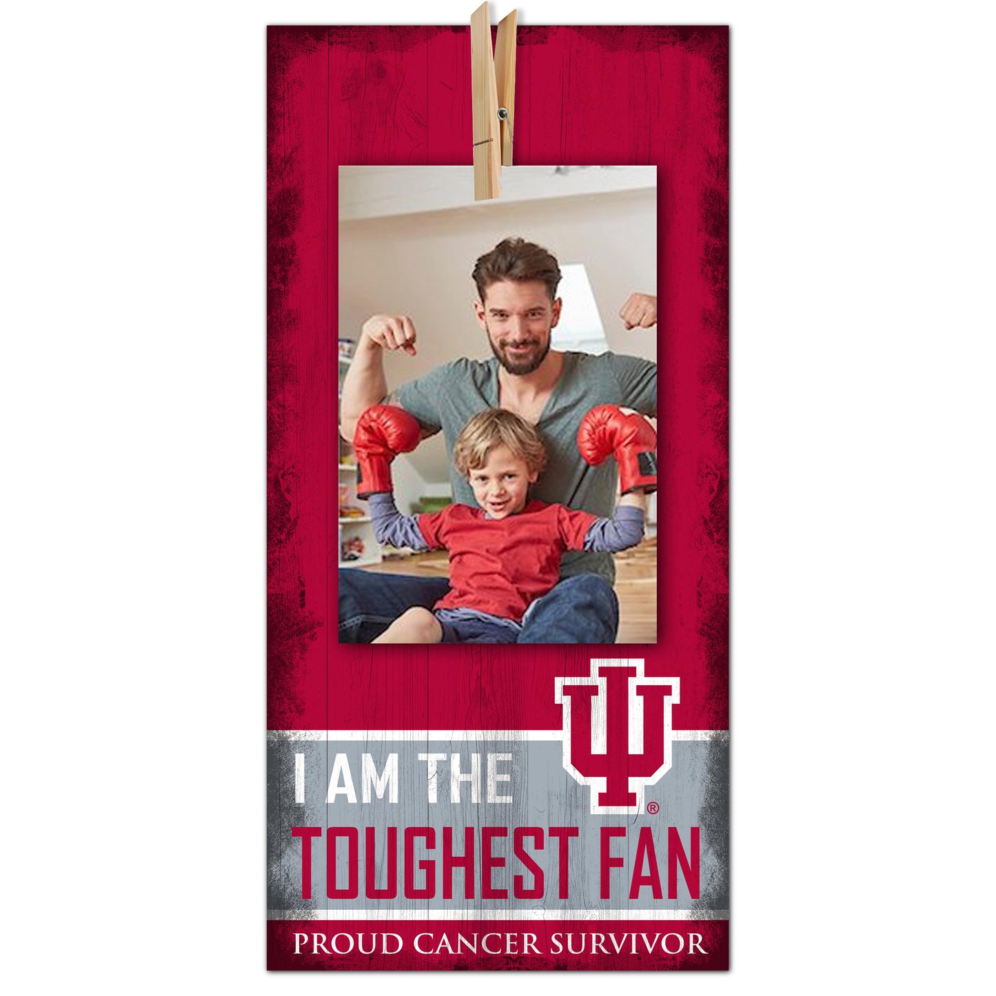 Indiana Hoosiers 6'' x 12'' Cancer Survivor Toughest Fan Clip Frame