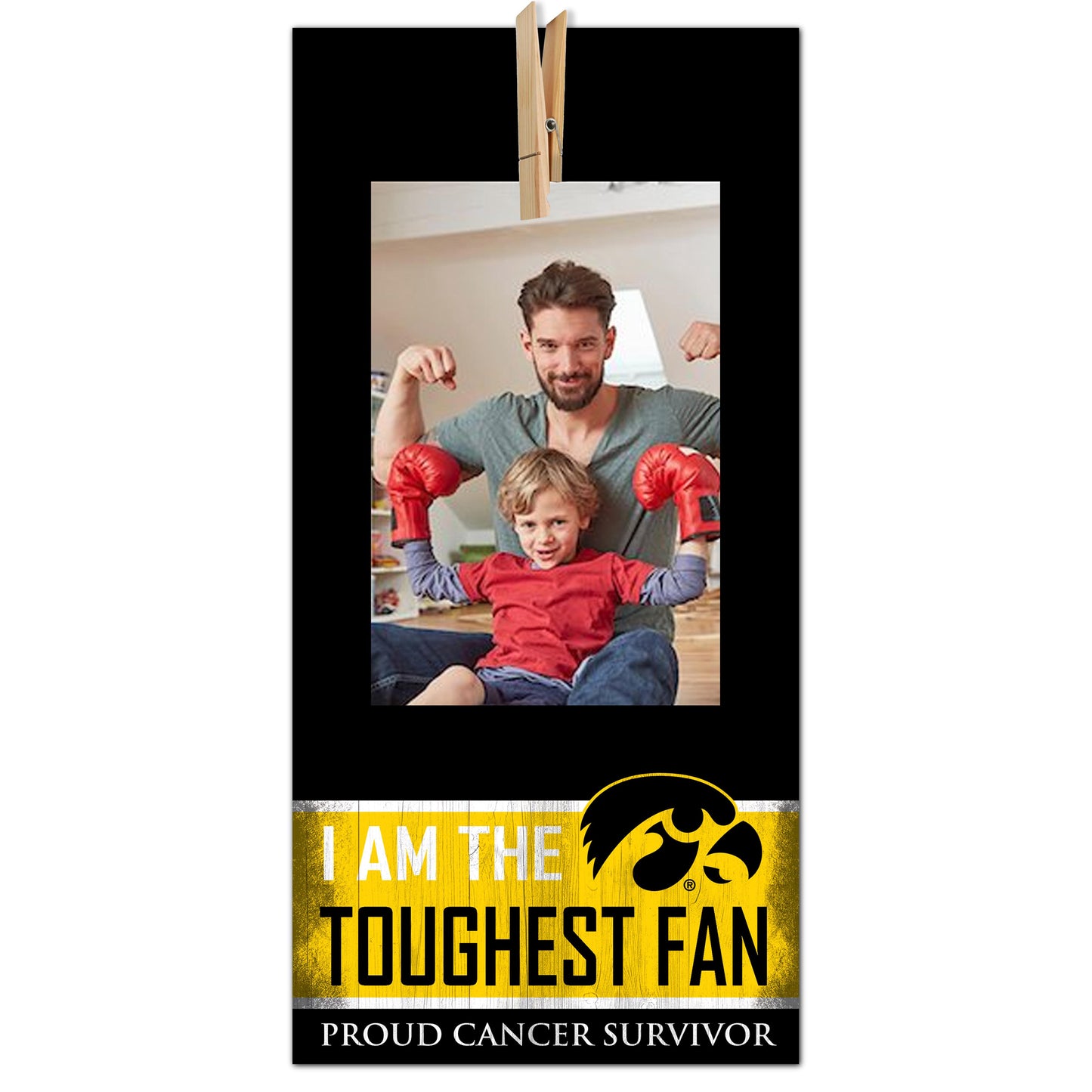 Iowa Hawkeyes 6'' x 12'' Cancer Survivor Toughest Fan Clip Frame