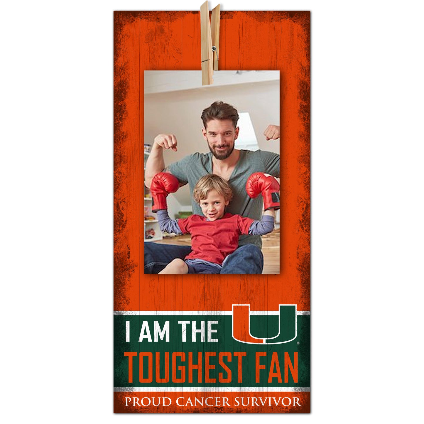 Miami Hurricanes 6'' x 12'' Cancer Survivor Toughest Fan Clip Frame