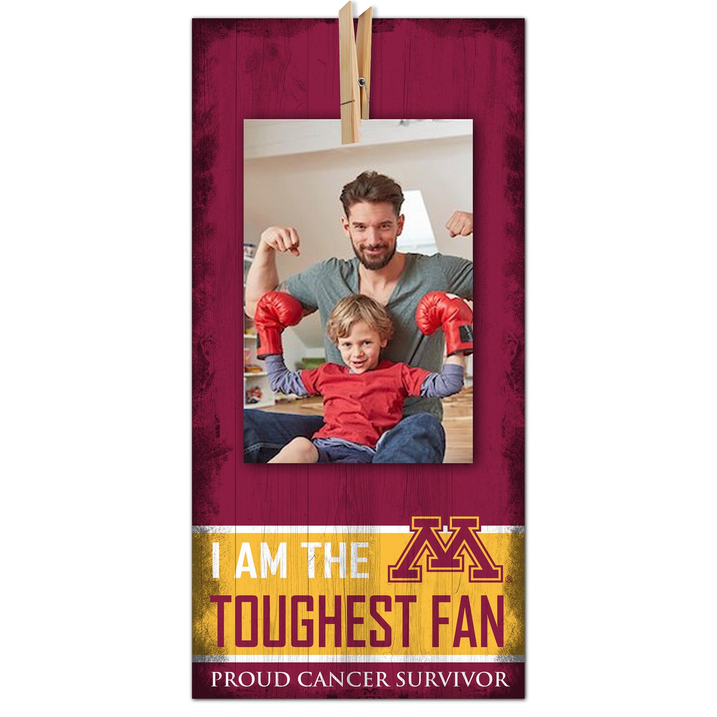 Minnesota Golden Gophers 6'' x 12'' Cancer Survivor Toughest Fan Clip Frame