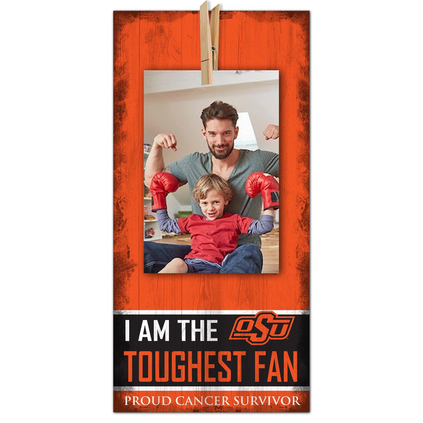 Oklahoma State Cowboys 6'' x 12'' Cancer Survivor Toughest Fan Clip Frame