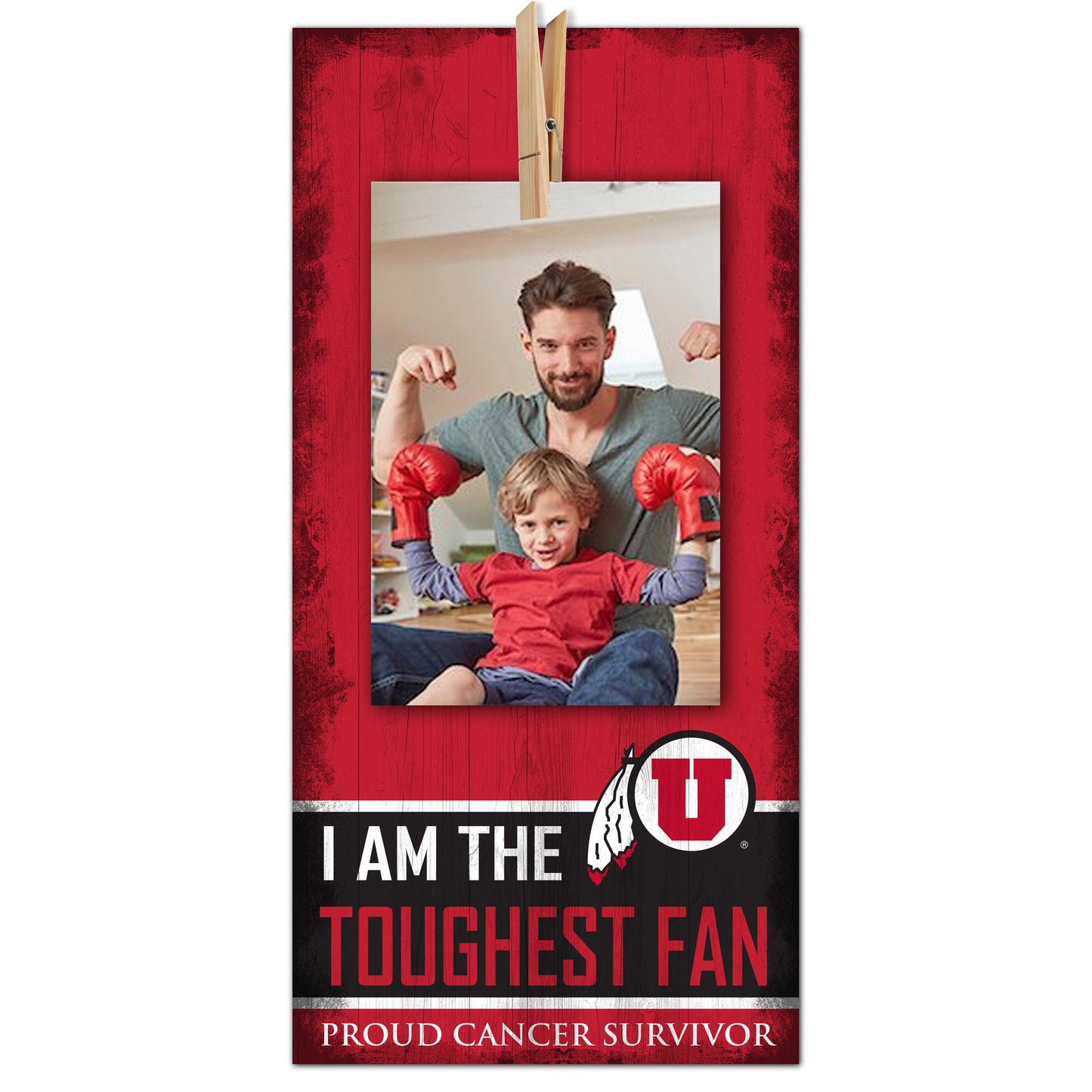 Utah Utes 6'' x 12'' Cancer Survivor Toughest Fan Clip Frame