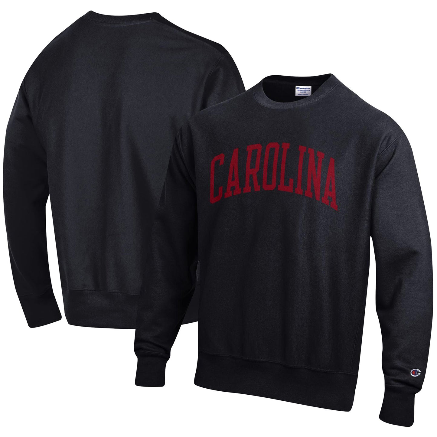 Men's Champion Black South Carolina Gamecocks Arch Reverse Weave Pullover Sweatshirt